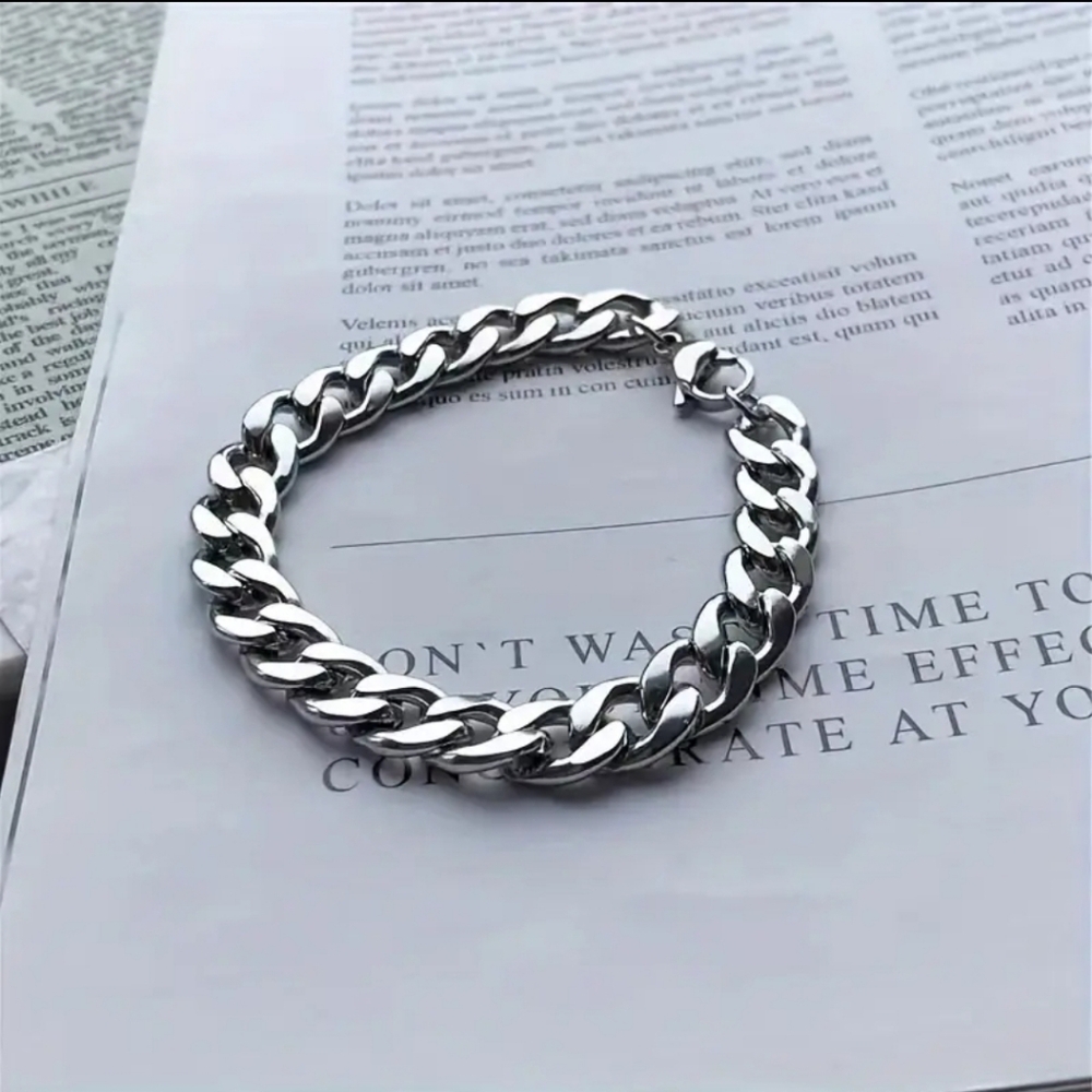 Chunky Silver Chain Bracelet
